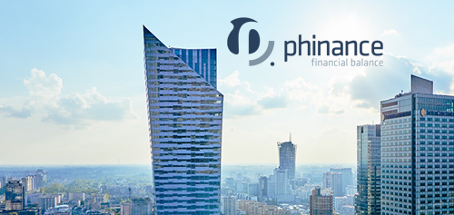 Warsaw skyline and Phinance logo