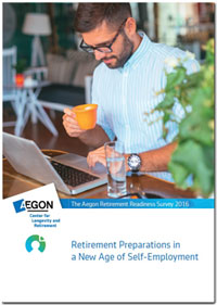 Report cover: Retirement Preparations in a New Age of Self-Employment