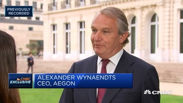 Aegon CEO Alex Wynaendts in an interview with CNBC