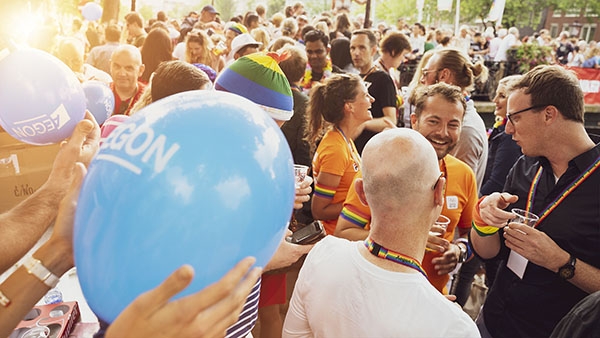 Aegon colleagues taking part in Pride Amsterdam 2019