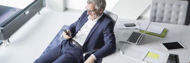business man at a desk
