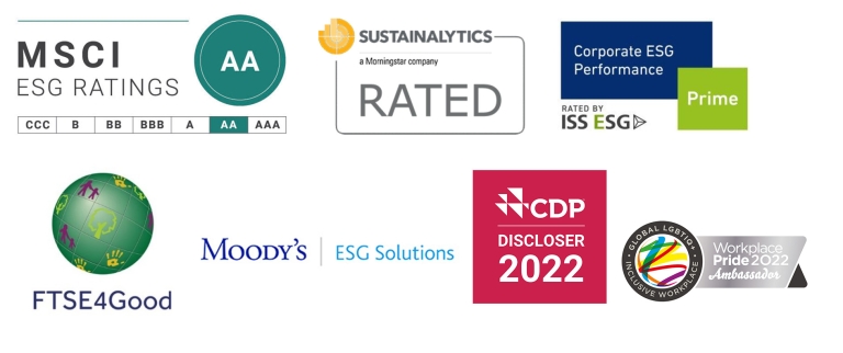 A group of logos aegon ratings