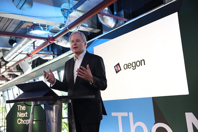 Aegon CEO Lard Friese presenting at CMD 2023